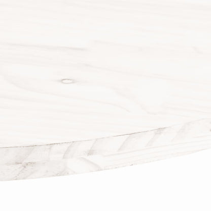 Tafelblad Ovaal 90X45X2,5 Cm Massief Grenenhout 90 x 45 x 2.5 cm Wit