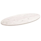 Tafelblad ovaal 100x50x2,5 cm massief grenenhout wit