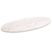 Tafelblad Ovaal 100X50X2,5 Cm Massief Grenenhout 100 x 50 x 2.5 cm Wit