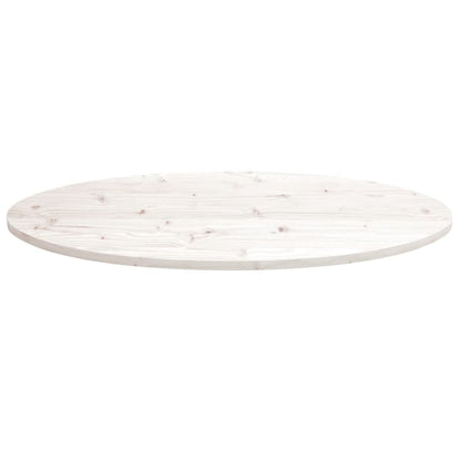 Tafelblad Ovaal 110X55X2,5 Cm Massief Grenenhout 110 x 55 x 2.5 cm Wit