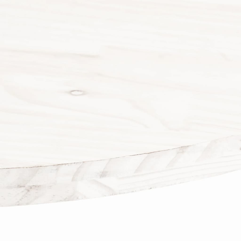 Tafelblad Ovaal 110X55X2,5 Cm Massief Grenenhout 110 x 55 x 2.5 cm Wit