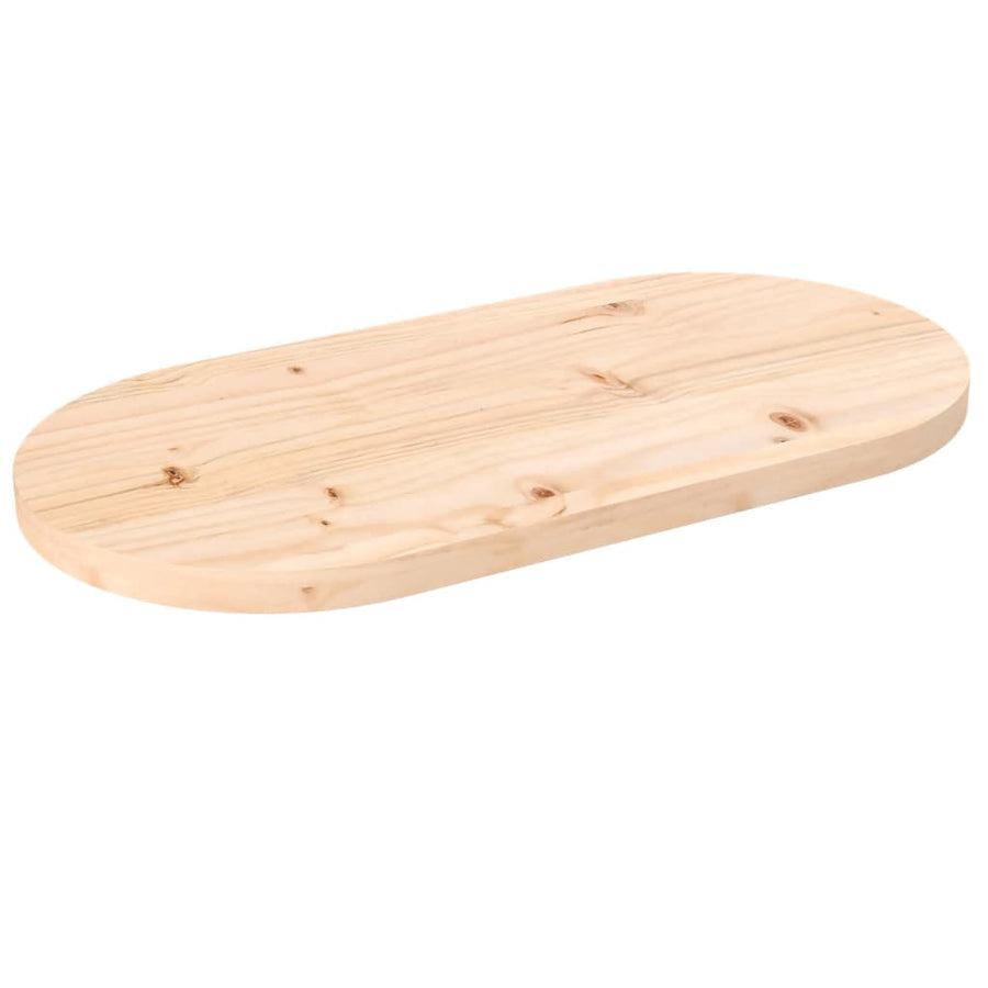 Tafelblad Ovaal 60X30X2,5 Cm Massief Grenenhout