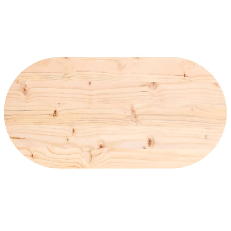 Tafelblad Ovaal 60X30X2,5 Cm Massief Grenenhout