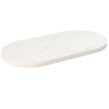 Tafelblad Ovaal 60X30X2,5 Cm Massief Grenenhout Wit