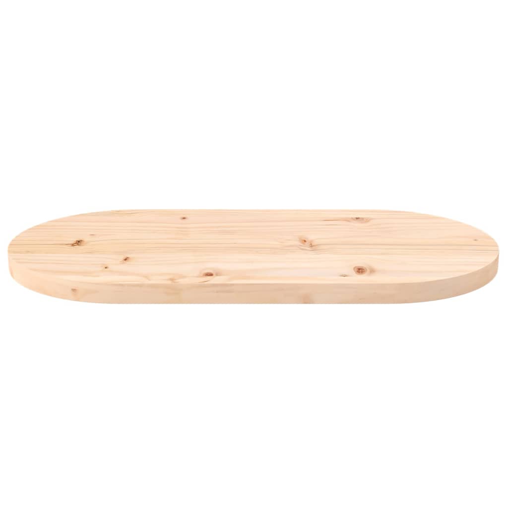 Tafelblad Ovaal 70X35X2,5 Cm Massief Grenenhout