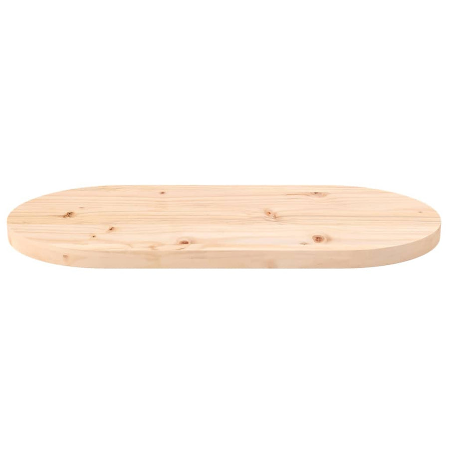 Tafelblad Ovaal 70X35X2,5 Cm Massief Grenenhout