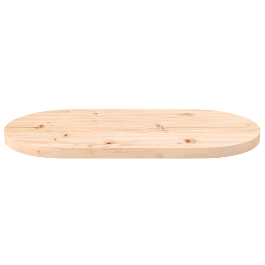 Tafelblad Ovaal 80X40X2,5 Cm Massief Grenenhout