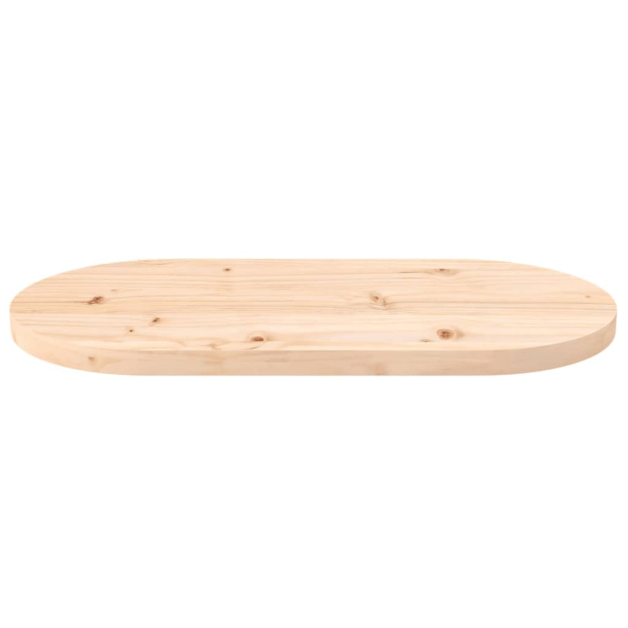 Tafelblad Ovaal 80X40X2,5 Cm Massief Grenenhout