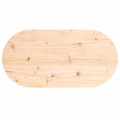 Tafelblad Ovaal 80X40X2,5 Cm Massief Grenenhout