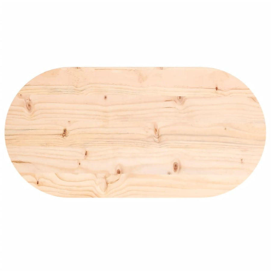 Tafelblad Ovaal 80X40X2,5 Cm Massief Grenenhout