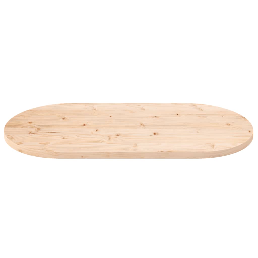 Tafelblad Ovaal 90X45X2,5 Cm Massief Grenenhout