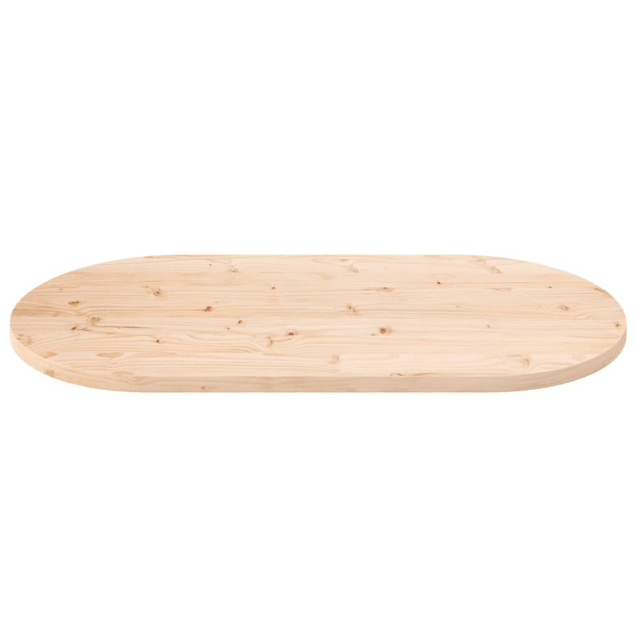 Tafelblad Ovaal 90X45X2,5 Cm Massief Grenenhout