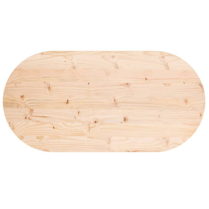 Tafelblad Ovaal 90X45X2,5 Cm Massief Grenenhout