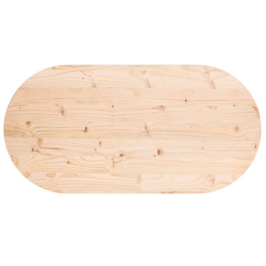 Tafelblad Ovaal 90X45X2,5 Cm Massief Grenenhout