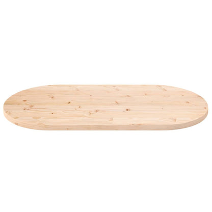 Tafelblad Ovaal 100X50X2,5 Cm Massief Grenenhout