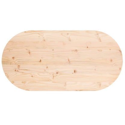 Tafelblad Ovaal 100X50X2,5 Cm Massief Grenenhout