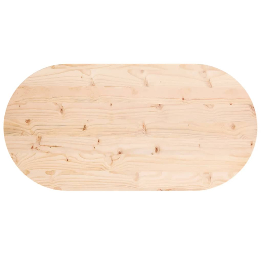 Tafelblad Ovaal 100X50X2,5 Cm Massief Grenenhout