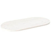 Tabletop oval 100x50x2.5 cm solid pine wood white