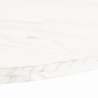 Tafelblad Ovaal 100X50X2,5 Cm Massief Grenenhout Wit