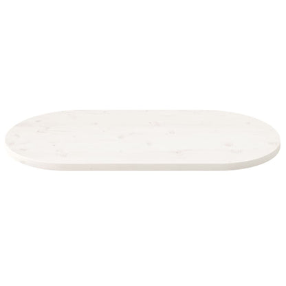 Tafelblad Ovaal 110X55X2,5 Cm Massief Grenenhout Wit