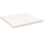 Tabletop square 60x60x2.5 cm solid pine wood white
