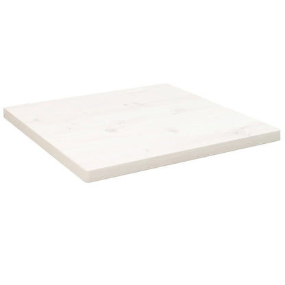 Tafelblad Vierkant 60X60X2,5 Cm Massief Grenenhout 1 60 x 60 x 2.5 cm Wit