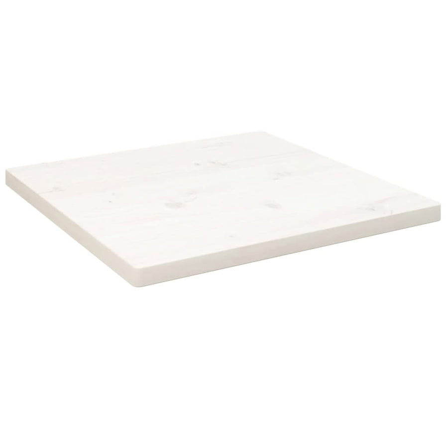 Tafelblad Vierkant 60X60X2,5 Cm Massief Grenenhout 1 60 x 60 x 2.5 cm Wit
