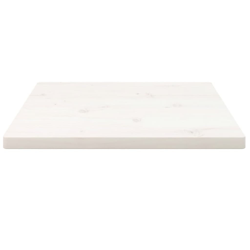 Tafelblad Vierkant 60X60X2,5 Cm Massief Grenenhout 1 60 x 60 x 2.5 cm Wit