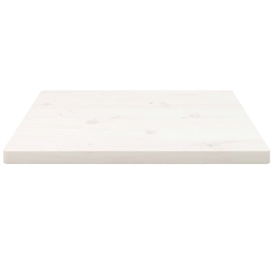Tafelblad Vierkant 60X60X2,5 Cm Massief Grenenhout 1 60 x 60 x 2.5 cm Wit