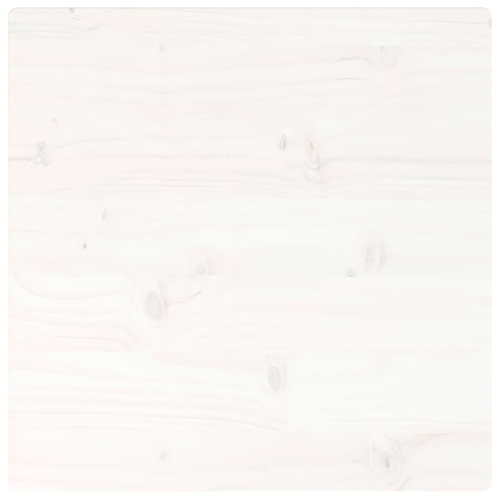 Tafelblad Vierkant 60X60X2,5 Cm Massief Grenenhout 1 60 x 60 x 2.5 cm Wit