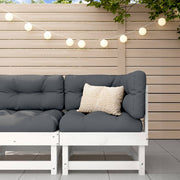 Tuinhoekbank massief grenenhout 61x61x62 cm wit