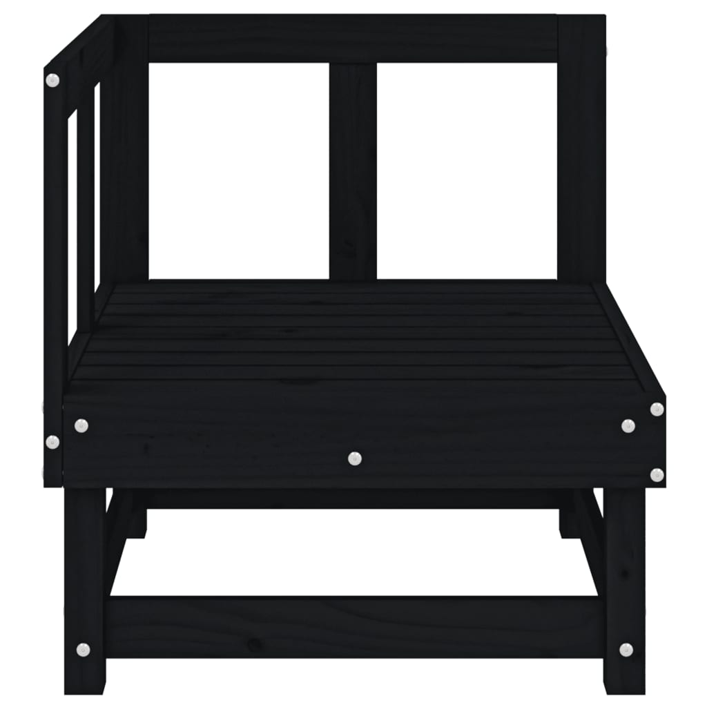 Tuin Massief Grenenhout Zwart Zwart grenenhout Hoekbank