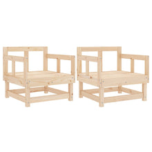 Tuinstoelen 2 St Massief Grenenhout Natuurlijk grenenhout Armstoel (2 st)