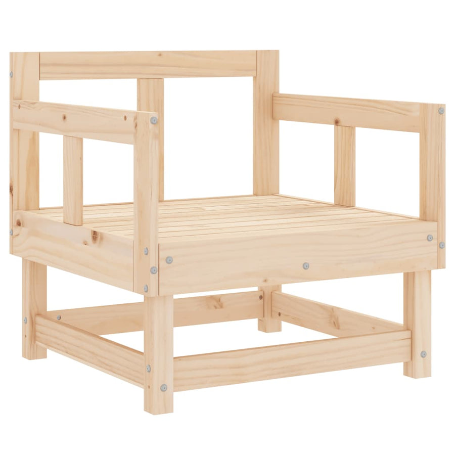 Tuinstoelen 2 St Massief Grenenhout Natuurlijk grenenhout Armstoel (2 st)