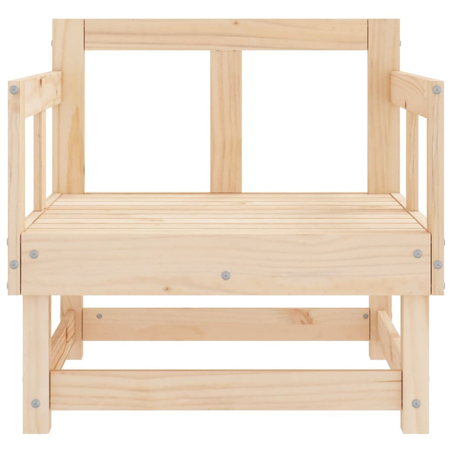 Tuinstoelen 2 St Massief Grenenhout Natuurlijk grenenhout Armstoel (2 st)
