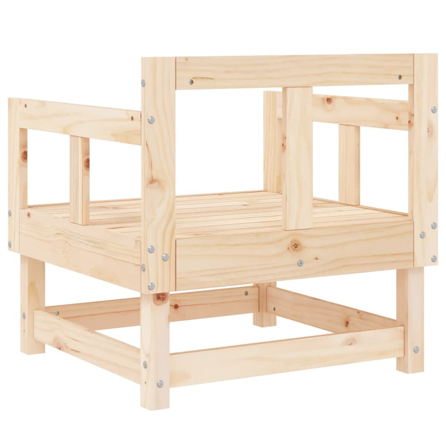 Tuinstoelen 2 St Massief Grenenhout Natuurlijk grenenhout Armstoel (2 st)