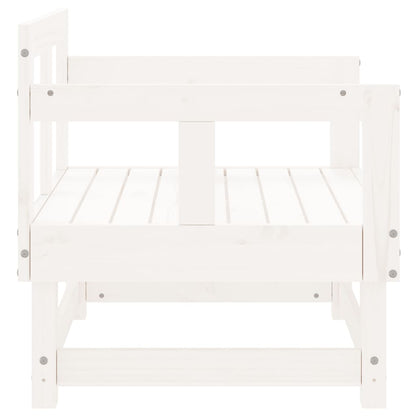 Tuinstoelen 2 St Massief Grenenhout Wit Wit grenenhout Armstoel (2 st)