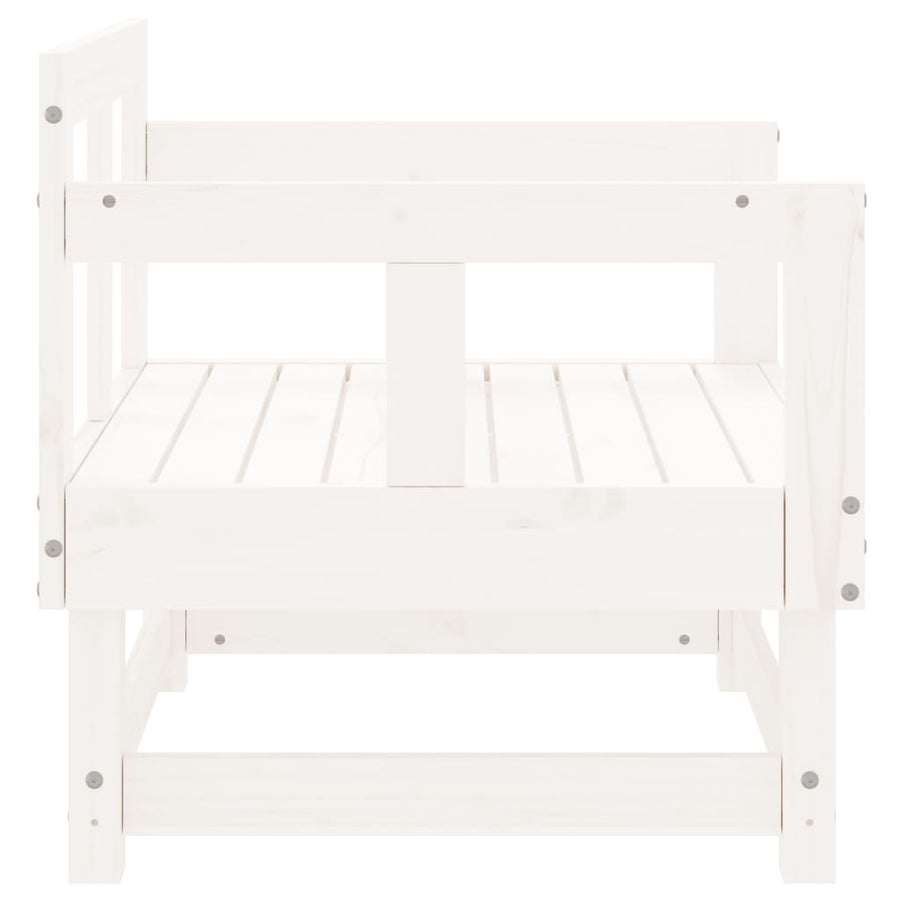 Tuinstoelen 2 St Massief Grenenhout Wit Wit grenenhout Armstoel (2 st)