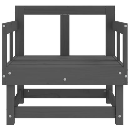 Tuinstoelen 2 St Massief Grenenhout Grijs Grijs grenenhout Armstoel (2 st)