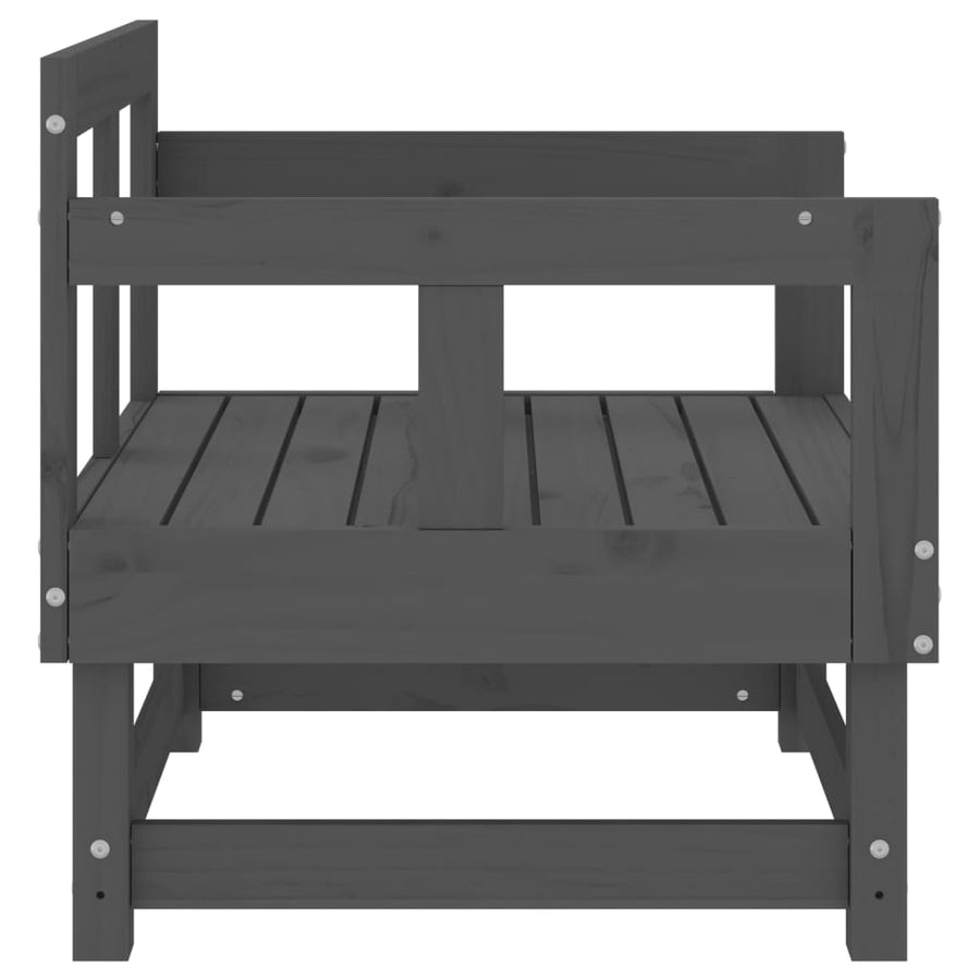 Tuinstoelen 2 St Massief Grenenhout Grijs Grijs grenenhout Armstoel (2 st)