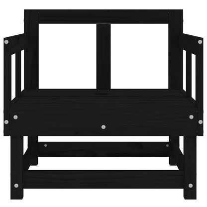 Tuinstoelen 2 St Massief Grenenhout Zwart Zwart grenenhout Armstoel (2 st)