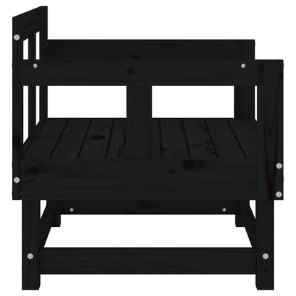 Tuinstoelen 2 St Massief Grenenhout Zwart Zwart grenenhout Armstoel (2 st)