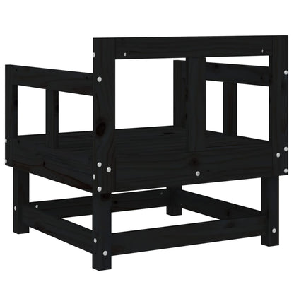 Tuinstoelen 2 St Massief Grenenhout Zwart Zwart grenenhout Armstoel (2 st)