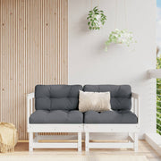 Tuinhoekbank massief grenenhout wit 2 stuks 61x61x62 cm