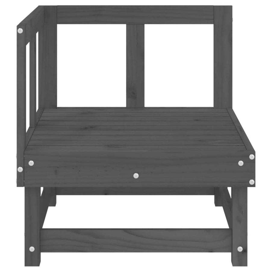 Tuinhoekbanken 2 St Massief Grenenhout Grijs Grijs grenenhout Hoekbank (2 st)