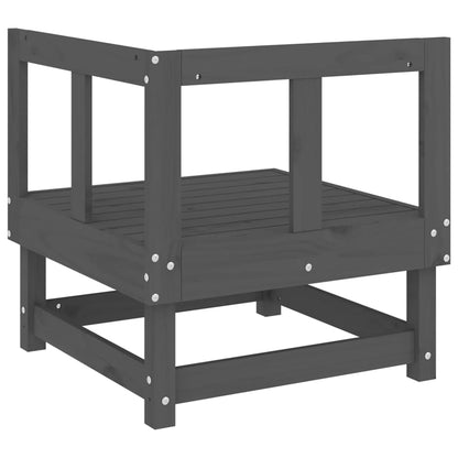 Tuinhoekbanken 2 St Massief Grenenhout Grijs Grijs grenenhout Hoekbank (2 st)