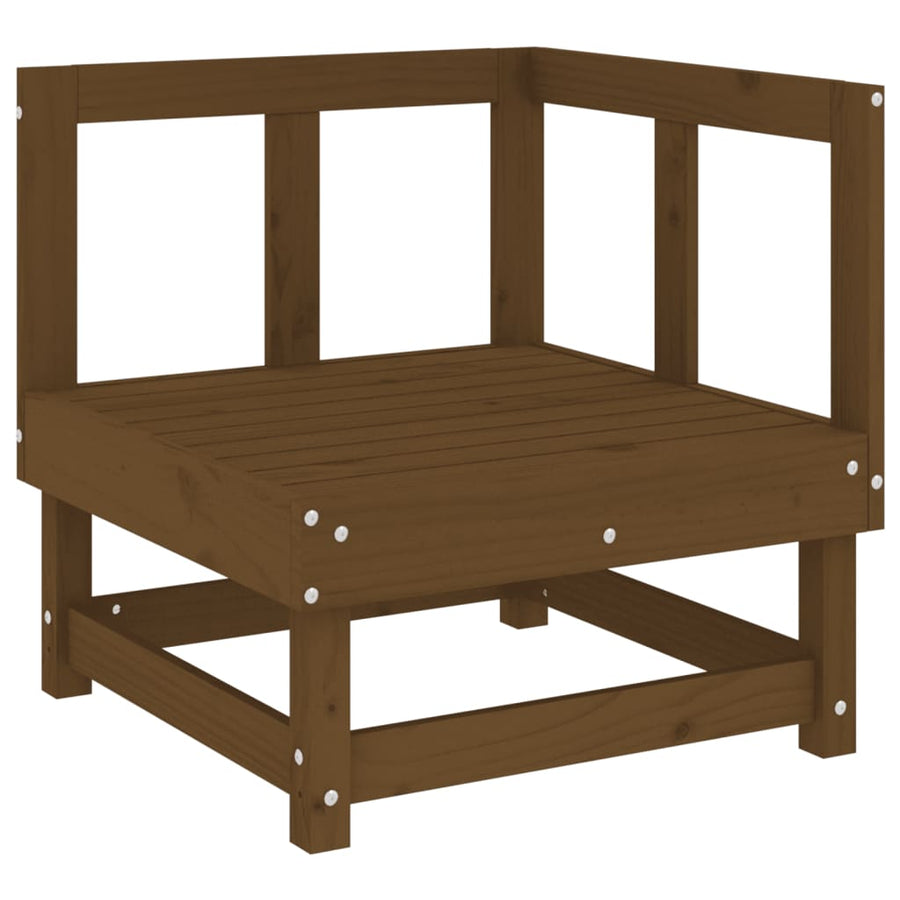 Tuinhoekbanken 2 st massief grenenhout honingbruin Honingbruin grenenhout Hoekbank (2 st)