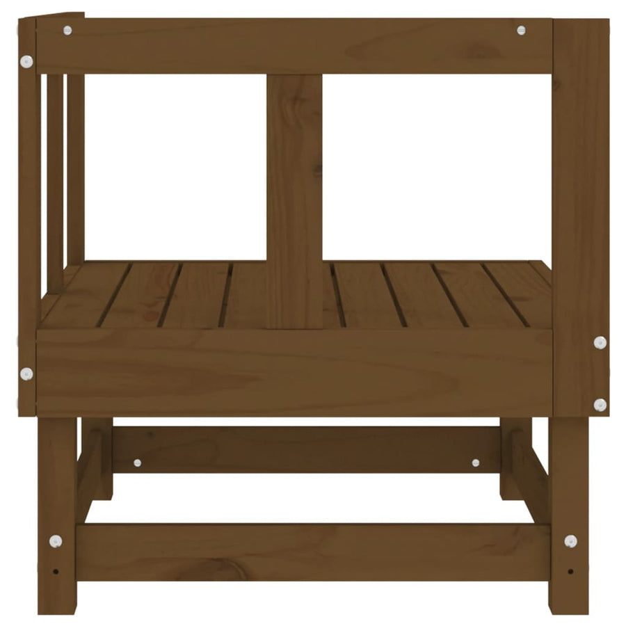 Tuinhoekbanken 2 st massief grenenhout honingbruin Honingbruin grenenhout Hoekbank (2 st)
