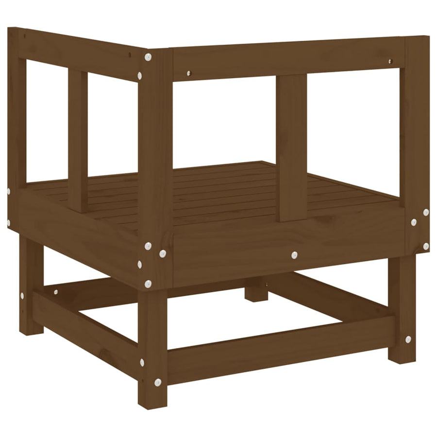 Tuinhoekbanken 2 st massief grenenhout honingbruin Honingbruin grenenhout Hoekbank (2 st)