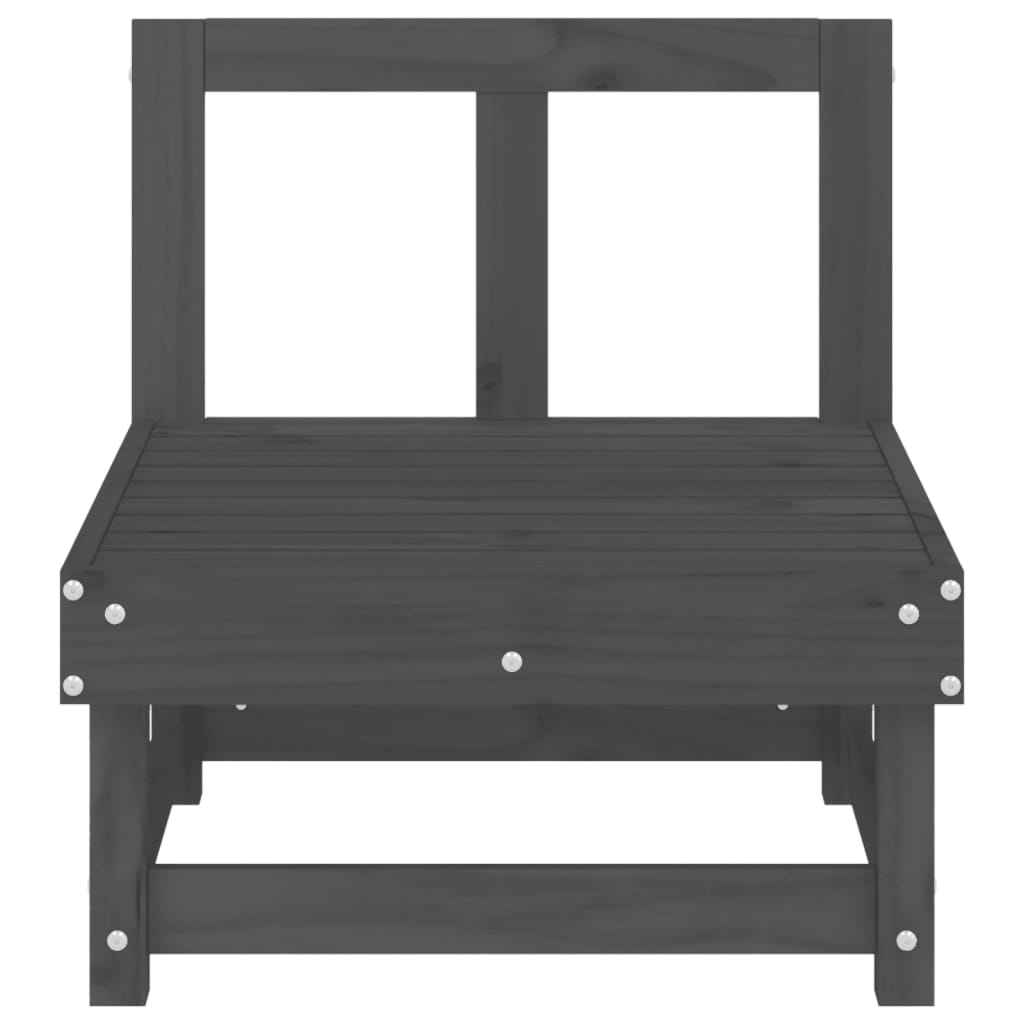 Tuinmiddenbanken 2 St Massief Grenenhout Grijs Grijs grenenhout Middenbank (2 st)